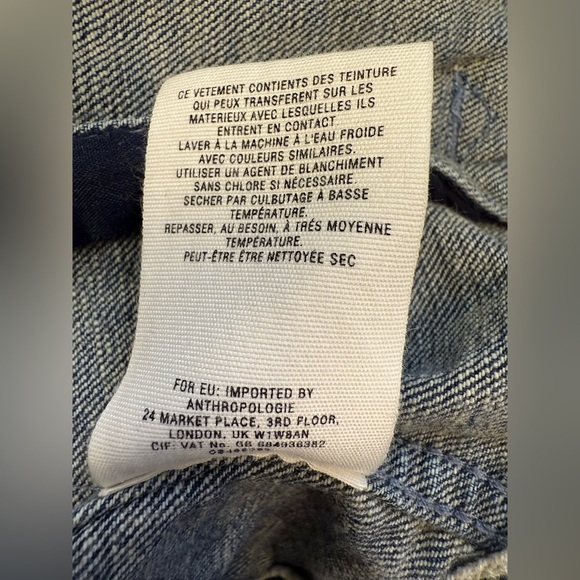 Anthropologie Pilcro and the Letterpress Distressed Denim Jacket Size Small - Picture 7 of 9